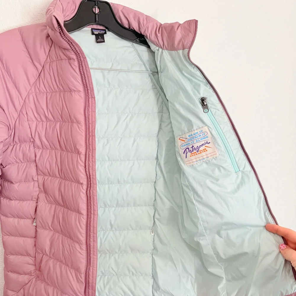 Patagonia Netplus Shells Puffer Jacket Lavender Purple Blue Girls Size Large - Picture 6 of 7